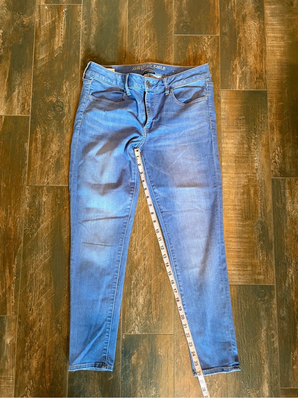American Eagle Outfitters Women's Bright Blue Skinny Jeans - SHORT